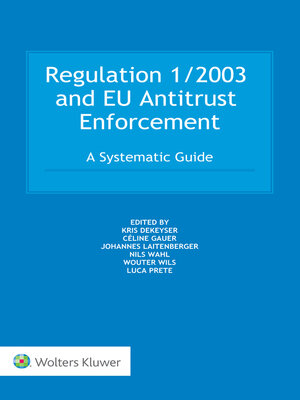 cover image of Regulation 1/2003 and EU Antitrust Enforcement